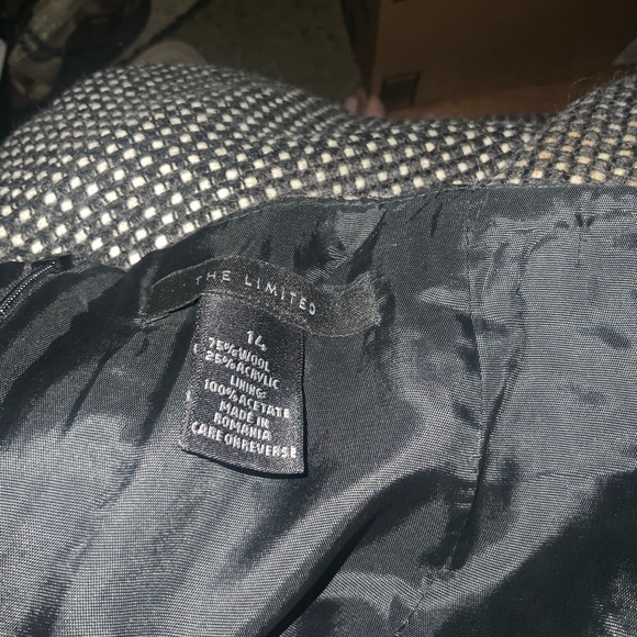 Final Markdown! Vintage LIMITED Wool Polka Dot Skirt trimmed in Faux Leather. 14 - Picture 7 of 7